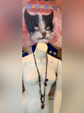 All Saints SPITALFIELDS TAG vintage multi chain & Coin rare necklace